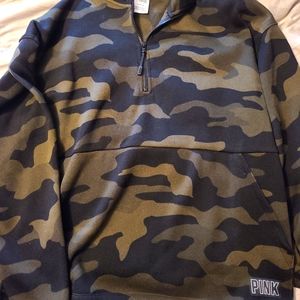 PINK 3/4 zip sweater